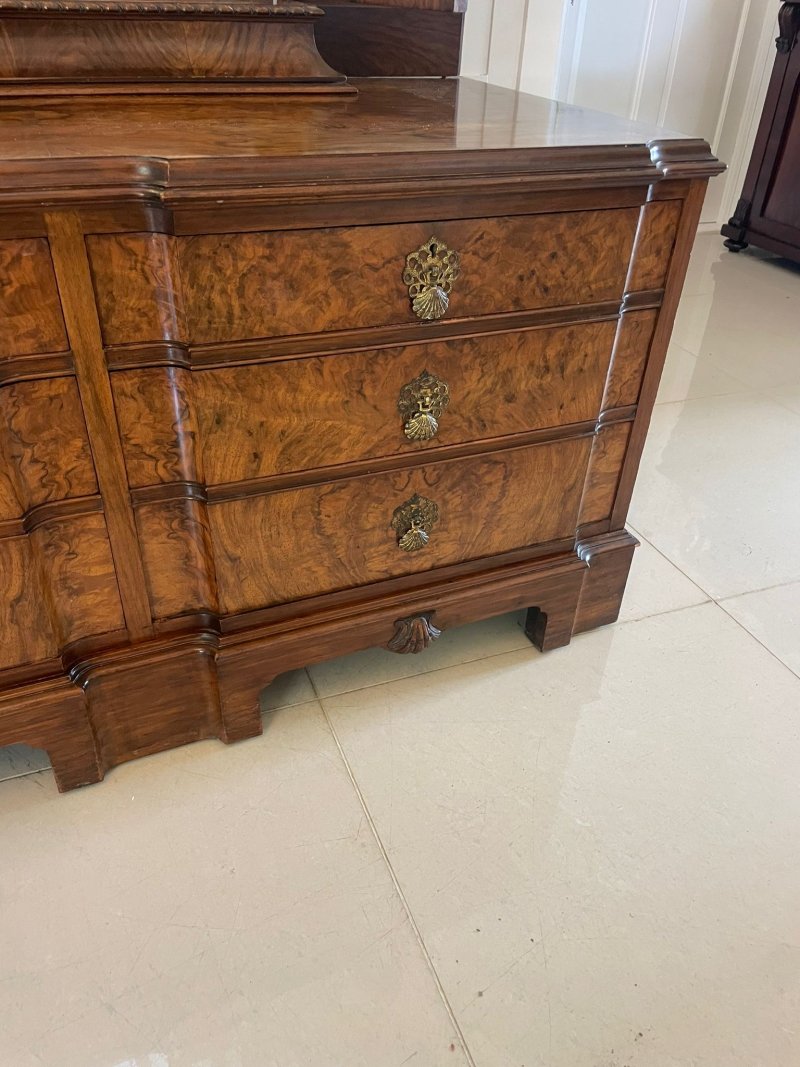 Outstanding Quality Antique Burr Walnut Dressing Table - Image 9